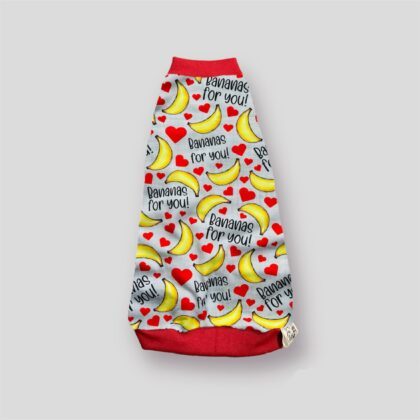 Bananas Valentines Sphynx Cat Clothes Top by Sphynx In Clothes