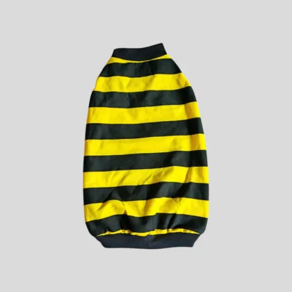 Bee Yellow Black Stripe Sphynx Fashion Cat Clothing Top