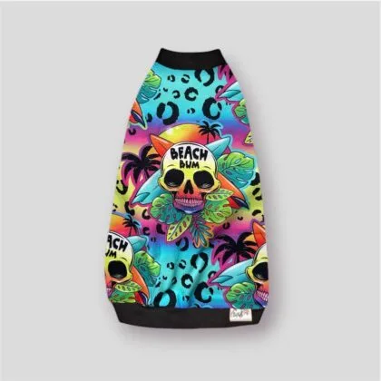 Beach Bum Summer Sphynx Fashion Clothing Sphynx Apparel Wear UK Cat Top T-shirt Clothing for Cats Devon Rex Sphynx Peterbald