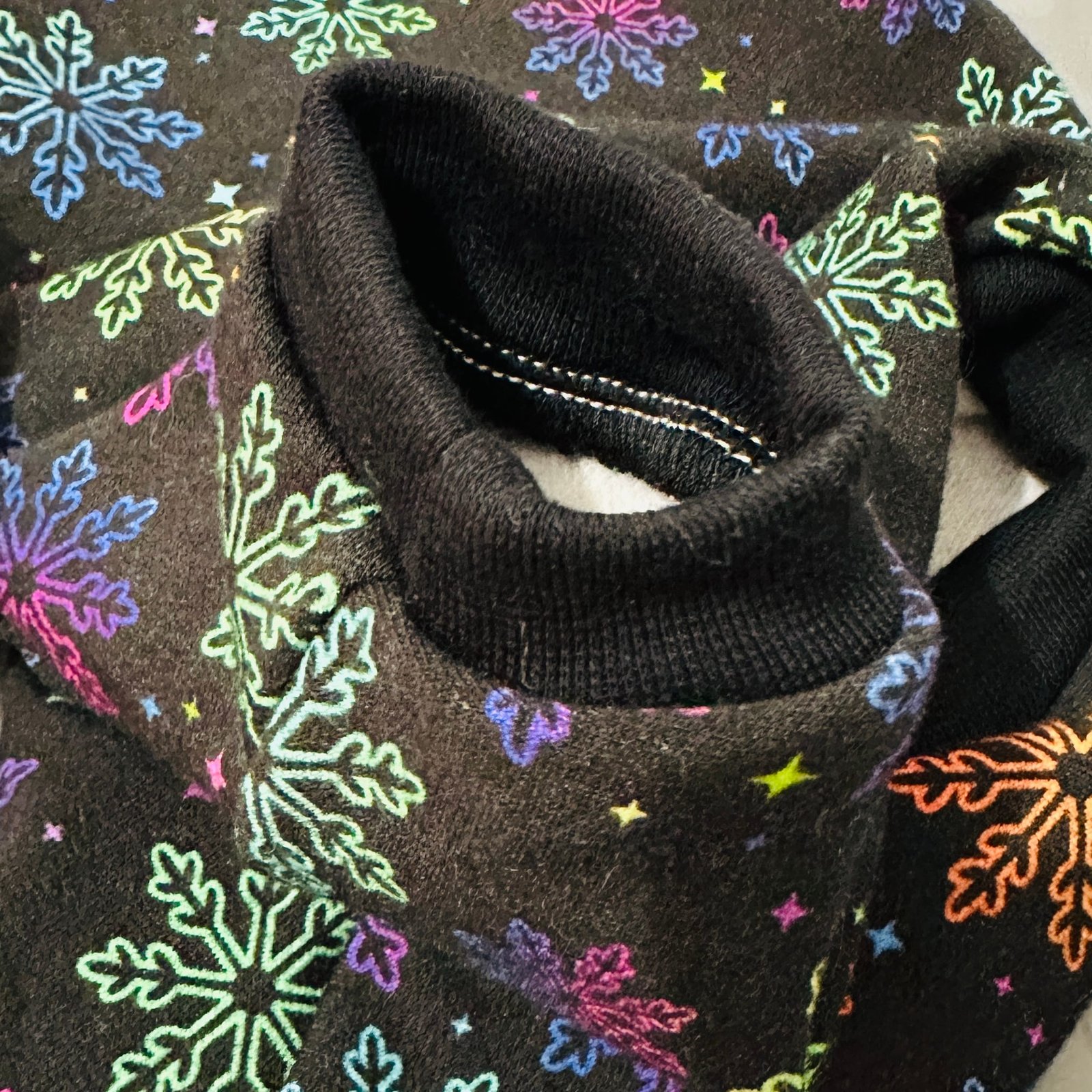Snowflakes – Cotton Knit Long Sleeve Sphynx Suit Onesie - Image 5