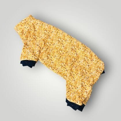 Sparkle Gold – Cotton Jersey Long Sleeve Sphynx Suit Onesie