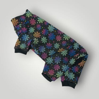 Snowflakes – Cotton Knit Long Sleeve Sphynx Suit Onesie