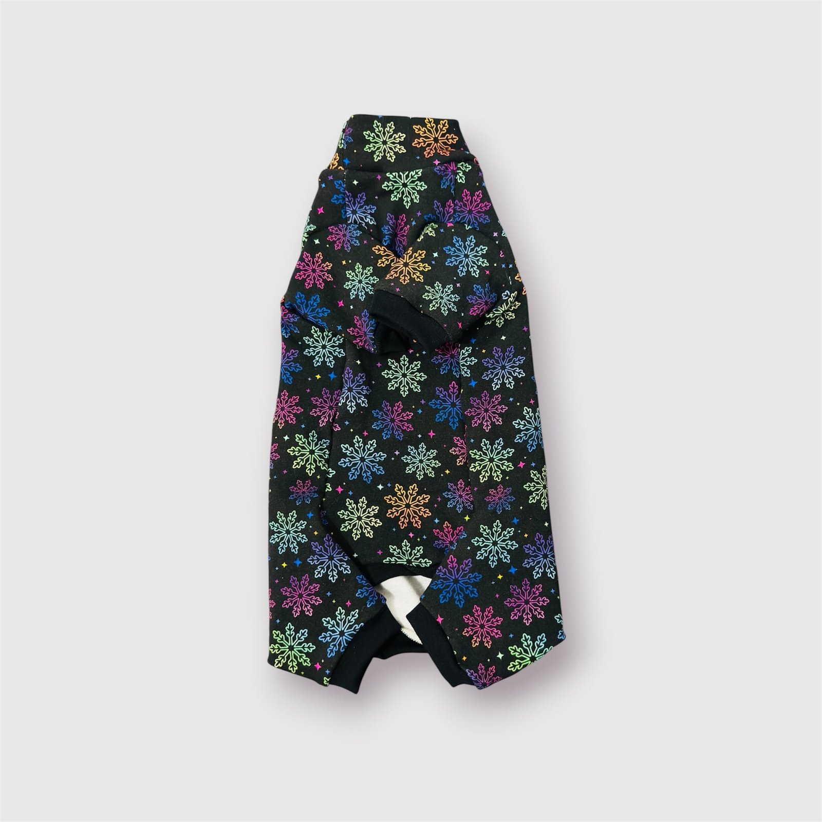 Snowflakes – Cotton Knit Long Sleeve Sphynx Suit Onesie - Image 4