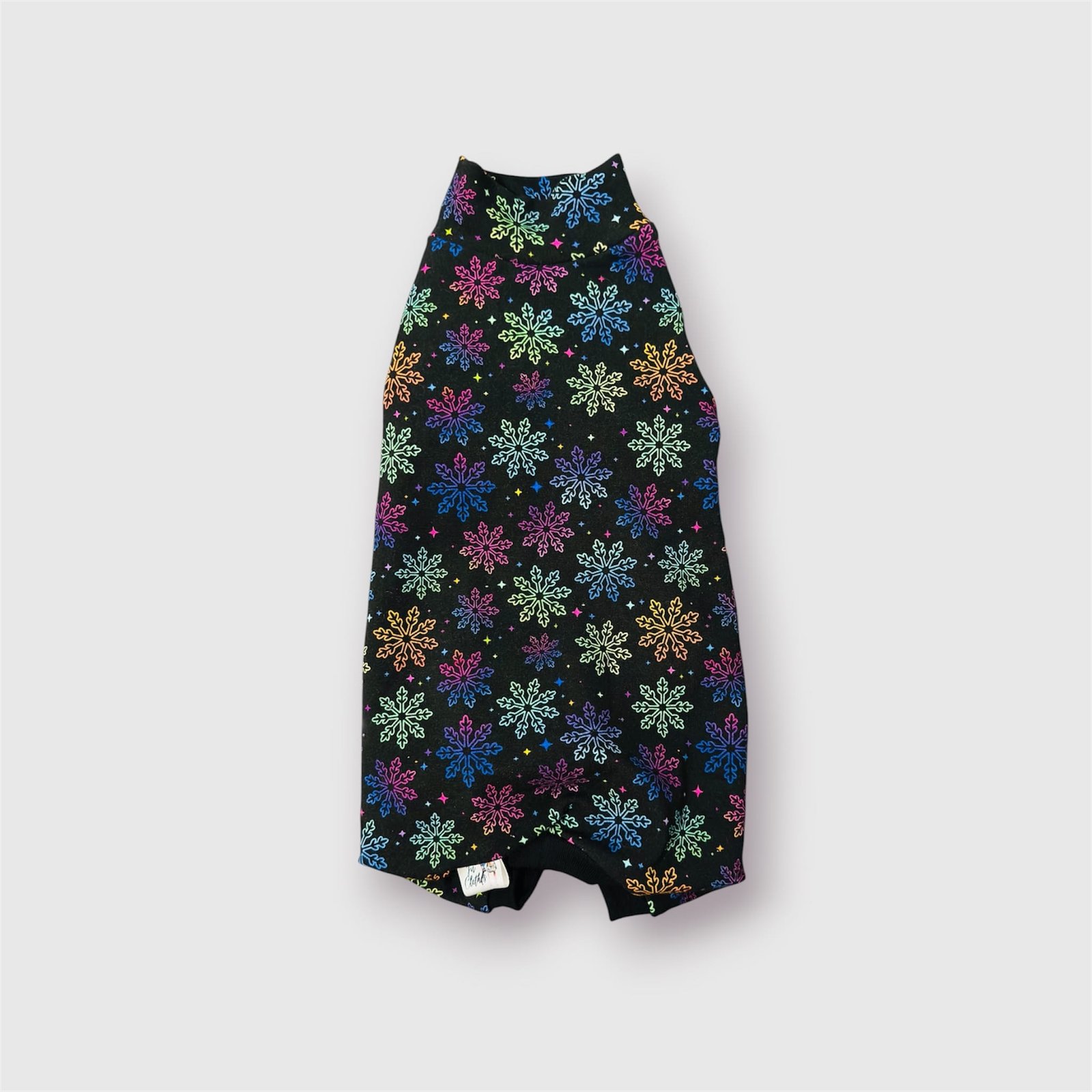Snowflakes – Cotton Knit Long Sleeve Sphynx Suit Onesie - Image 3